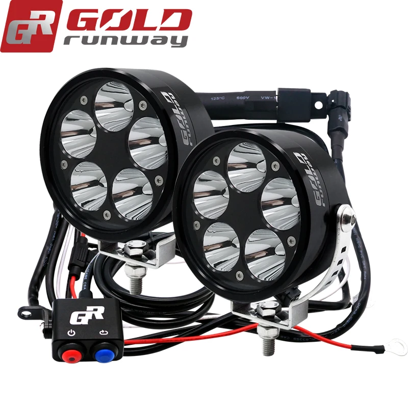 

2pcs Motorcycle LED Headlight spot Light Upper-Mid-Low Beam U3 50W 6000LM 10-30V Motorbike Motorcycle Headlight