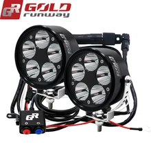 2pcs Motorcycle LED Headlight spot Light Upper-Mid-Low Beam U3 50W 6000LM 10-30V Motorbike Motorcycle Headlight