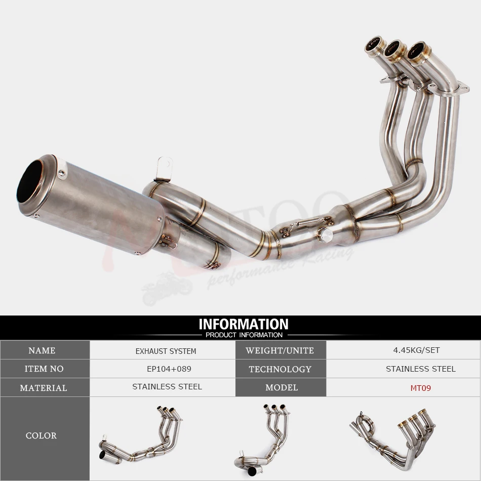 Motoo-выхлопная полная система с глушителем db killer для YAMAHA FZ 09 MT 09 FZ-09 MT-09-(не для tracer