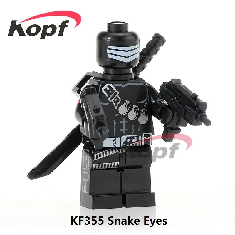 KF355 Супер Герои Gi Joe серии Snake Eyes Sgt. Бойня Serpentor Pantro Tigro строительные блоки кирпичи подарок игрушки для детей - Цвет: KF355 Without Box