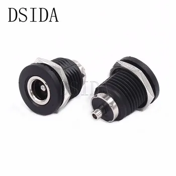 

100PCS 5A 30V Electric Car Charging DC Jack Large Current Power Outlet For Instrument Female Panel Mount Connector 5.5mm 2.1mm