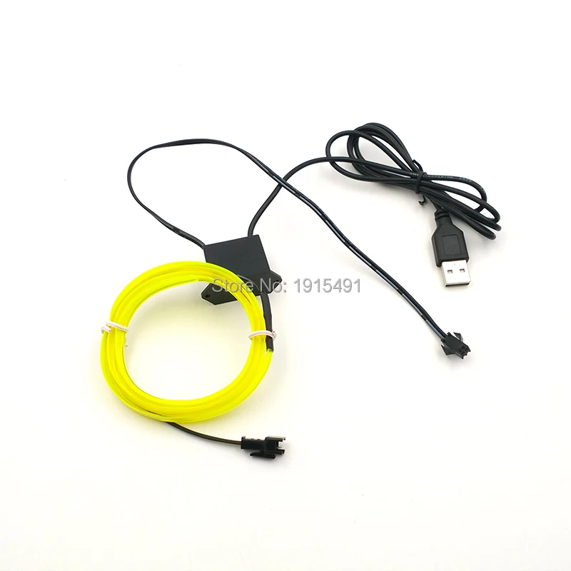 male plug Cable connector EL Lamp Foil Wire Neon Light