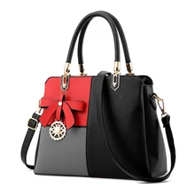 31 * 23 * 13cm Free Shipping New 2017 Women’s Business Handbag. Geometric shape with flower decorative handbag.