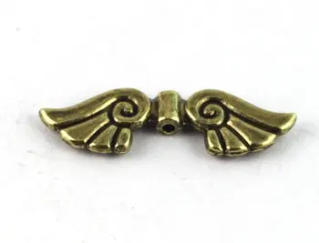 

FREE SHIPPING 50PCS Antiqued bronze Metal wing spacer beads A14318B