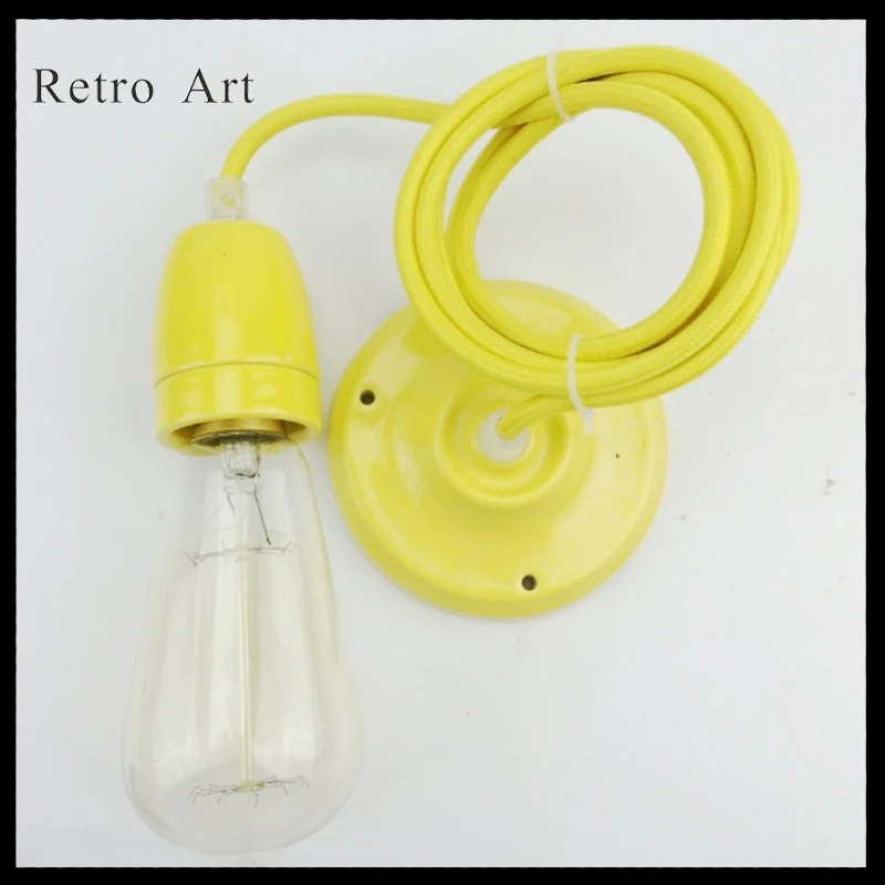 Colorful Single Ceramic Hanging Lamp Cord Set Wtih Socket Colorful Single Ceramic Hanging Lamp Cord Set Wtih Socket Pendant Light Kit