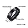 Vnox Black Tungsten Carbide Men's Ring Wedding Engagement Ring for Man Jewelry 6mm Wide Anillos 6