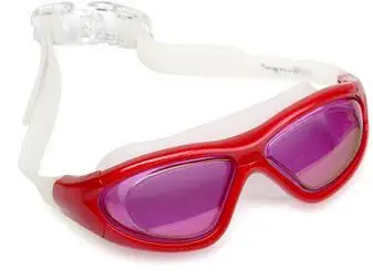 H661 Хит новые высококачественные гальванические большие очки для плавания оправа противотуманные УФ очки для плавания - Цвет: Красный