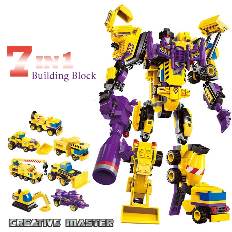2019 New 599pcs 7 in 1 Legoings 1401 Mars Creator God of War Fight Robot Model Building Blocks Kit Toys Kids Gifts Drop 2019 New 599pcs 7 in 1 Legoings 1401 Mars Creator God of War Fight Robot Model Building Blocks Kit Toys Kids Gifts Drop