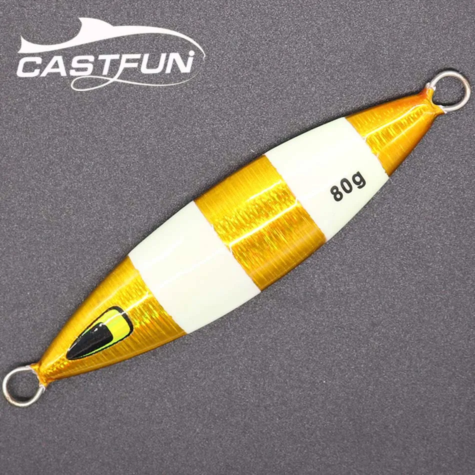 CASTFUN медленный шаг металла Jig80g 125 г 150 г 200 г морской рыбалки жесткие приманки блесны глубоководные металлические приманки