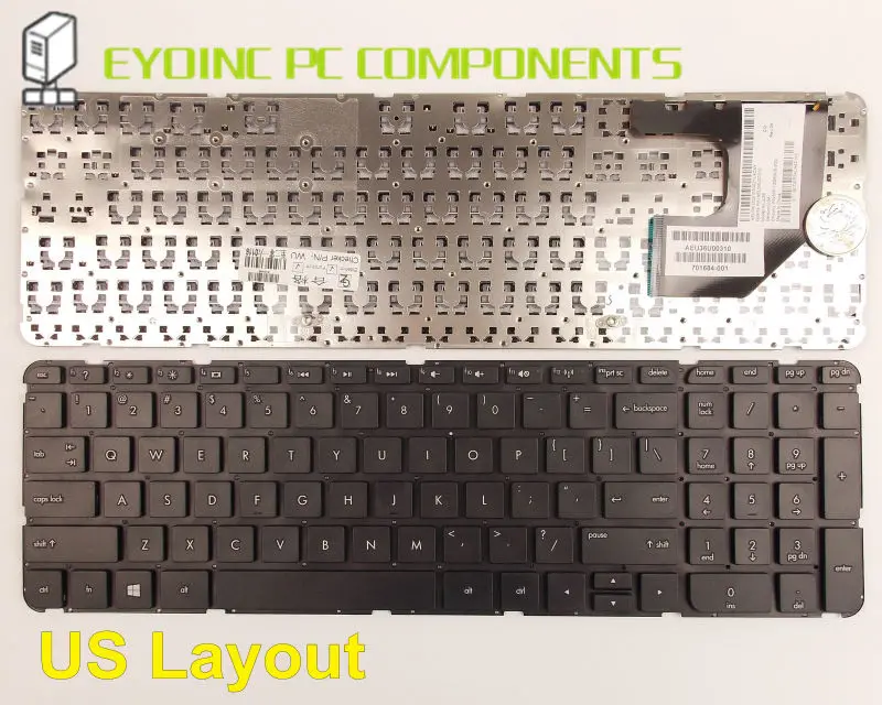 Клавиатура для ноутбука HP Pavilion TouchSmart Sleekbook 15-b160er 15-b052sr 15-b054sr 15-B0120US без рамки Версия