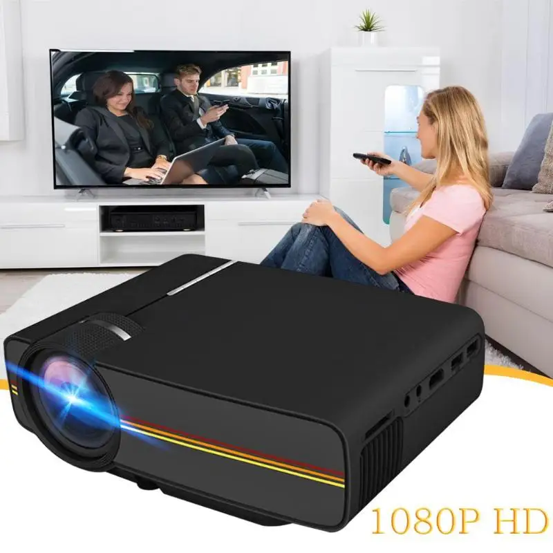 YG410 мини портативный проектор 1080P 1000 люмен синхронизация проводной дисплей кинотеатр