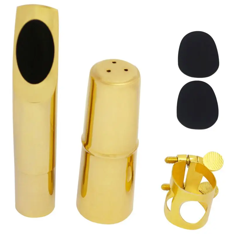 Jazz Tenor Sax Saxophone Mouthpiece Metal with Patches Pads Cushions Cap Suitable for professional saxophonists | Спорт и