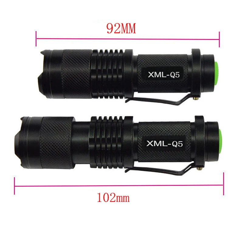 Anjoet мини ZOOMABLE 2000LM CREE Q5 ZOOM тактический флэш-светильник AA батарея или 14500 батарея мини-фонарь светильник лампа+ мини-Кобура