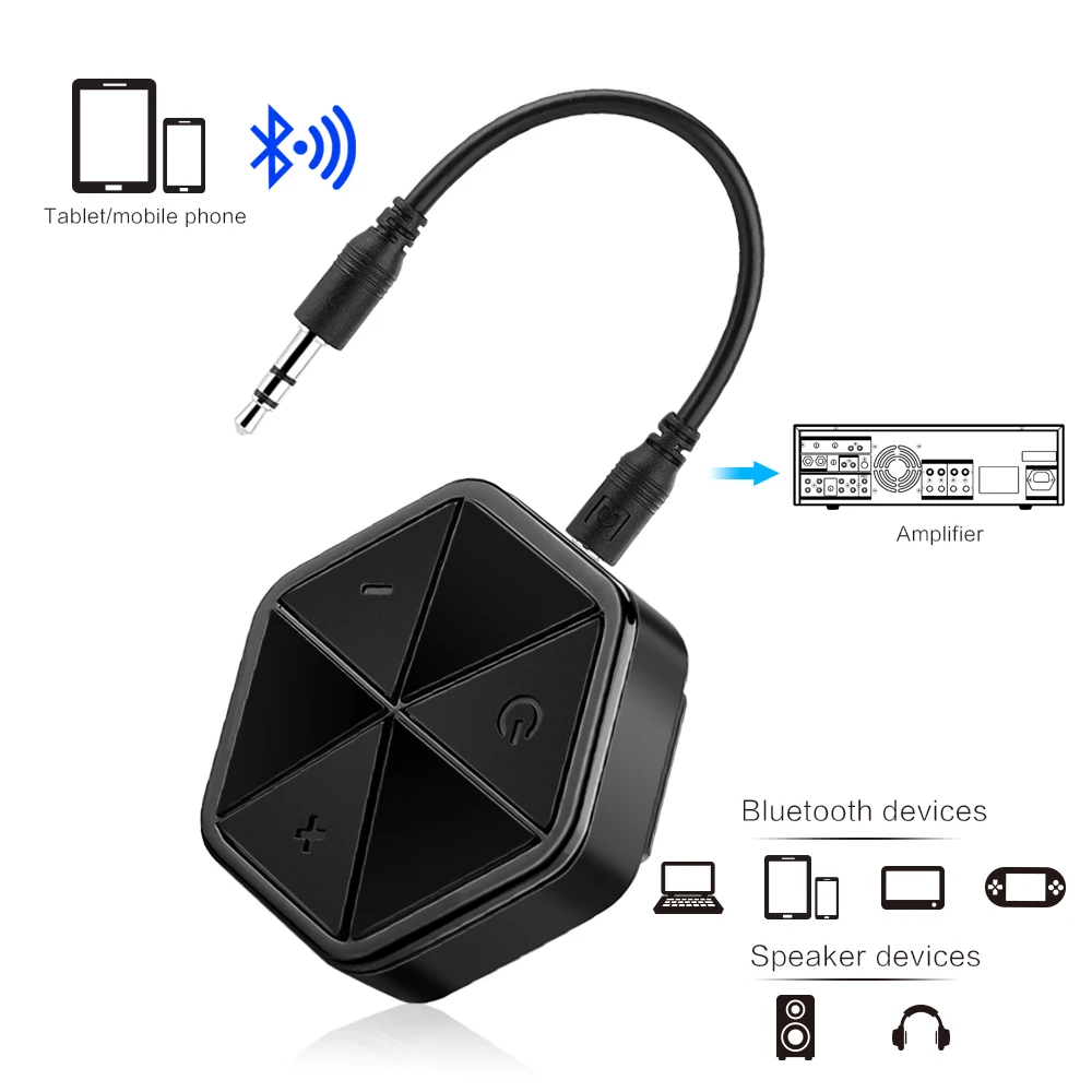

4.1 Wireless Bluetooth Receiver 3.5MM Aux receiver Audio Stereo Music Receiver Bluetooth Audio Adapter Car Aux Receiver