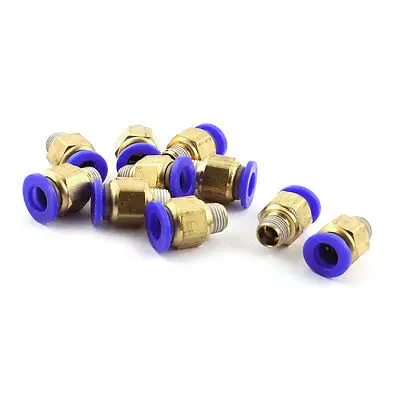 

10Pcs 1/8 BSP 8mm Tube Pneumatic Nylon Straight Fittings Male Connectors