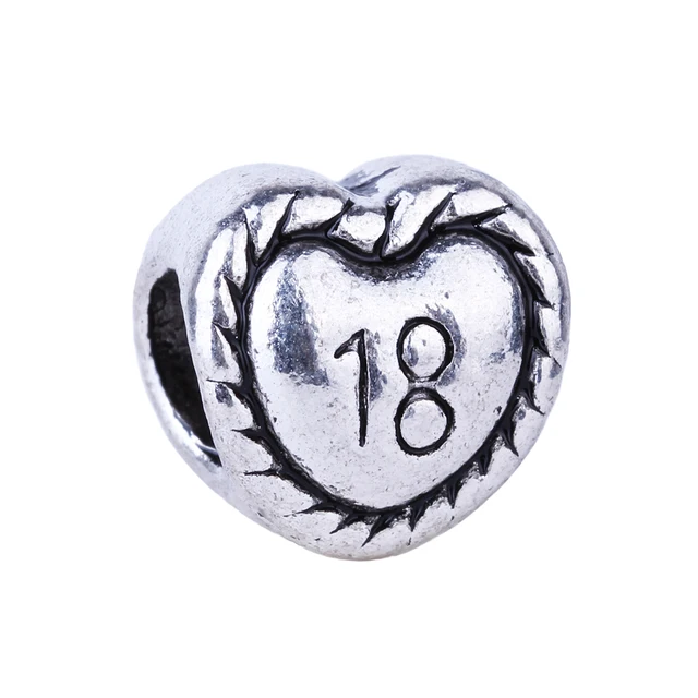 charm pandora con numero 18 charm pandora con numero 18