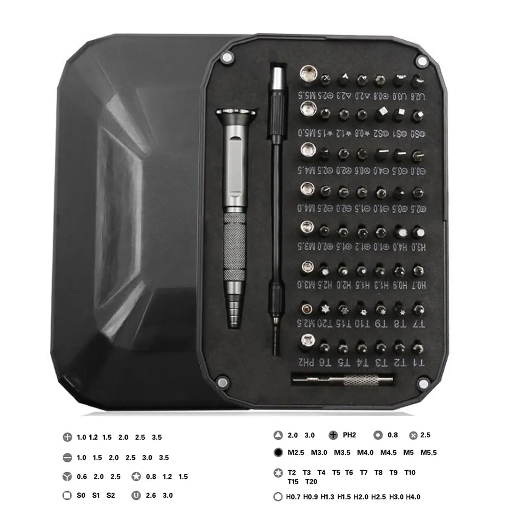 

59 in 1 Household Magnetic Screwdriver Set Phillips Pentalobe Y-Tip Torx Hex for MacBook CellPhone PC Camera Repair Tools Kit