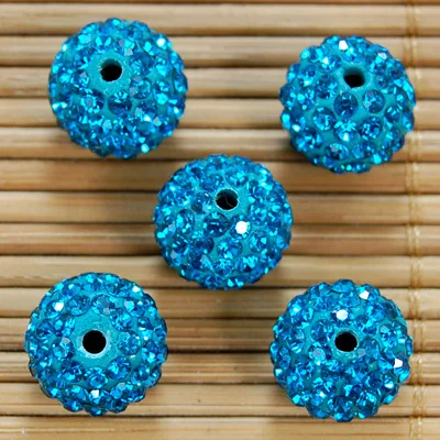 

Free Shipping! 50pcs/Lot,Good Quality 10mm Blue Zircon Clay Beads Diy jewellery.