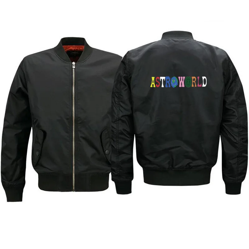 Travis Scott Astroworld GOV BALL NYC 2018 jacket Mens and Womens Hip hop mens streetwear Outerwear Ma1 Bomber Jacket Men