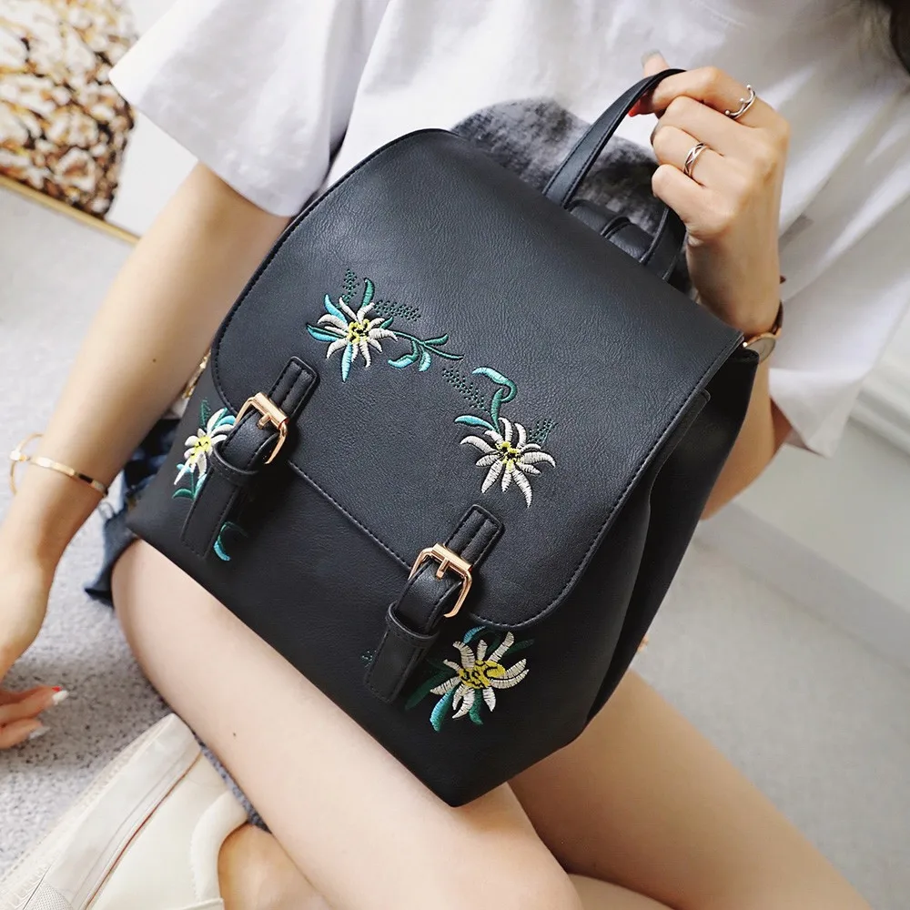 

Xiniu Backpack Bags 2019 Ethnic Style Fashion Causel Flower Color Embroidery Female Backpack Bag mochila feminina