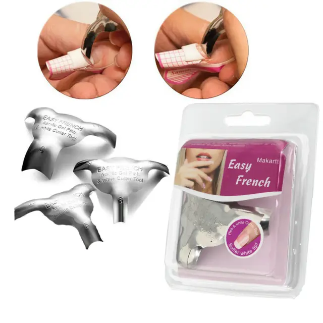 Professional Nail Tools Easy French Acrylic Gel Pink White Professional Nail Tools Easy French Acrylic Gel Pink White Cutter Metal Manicure Clipper Smiley