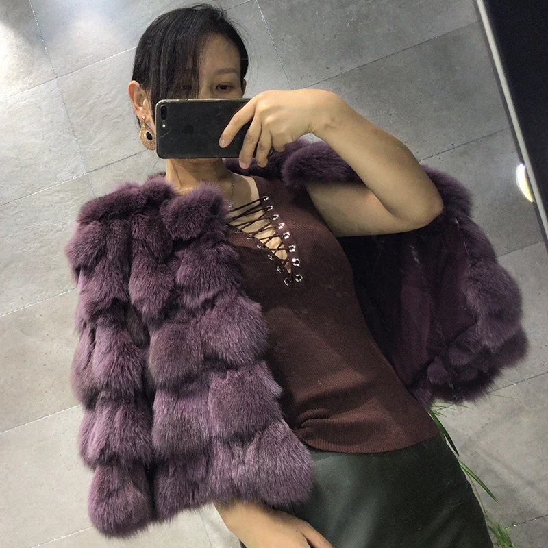 Real Fox Fur Coat Fashion Autumn 2018 Winter Jacket Women Korean Vintage Jackets and Coats Women Fur Coat Chaqueta Mujer MY1045