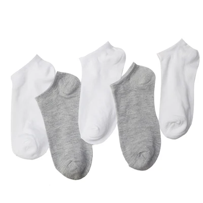 5 пар/лот, летние женские носки, короткие носки, Повседневные Дышащие, черные, белые, серые, женские короткие носки, Chausette Femme Meias - Цвет: style 1