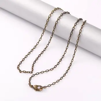 

Brass Cross Chain Necklace Makings, with Lobster Claw Clasps, Antique Bronze, 17.1"; 2mm