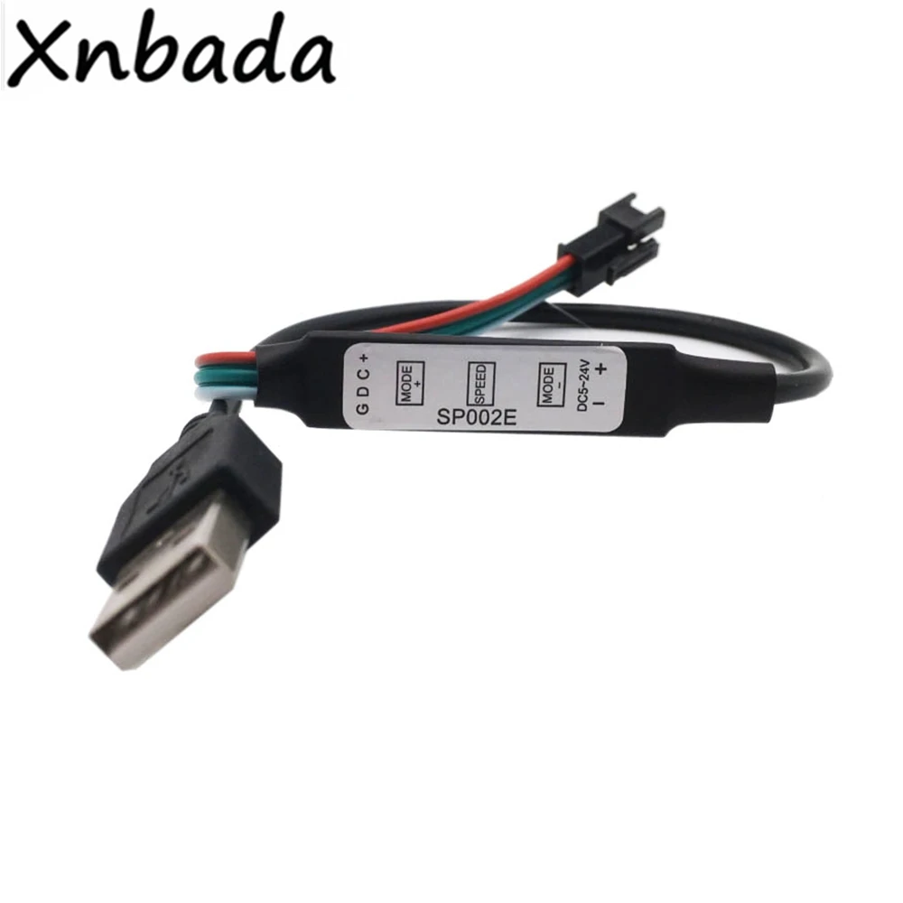 Миниатюрный USB RGB светодиодный контроллер SP002E для WS2812B WS2812 светодиодная