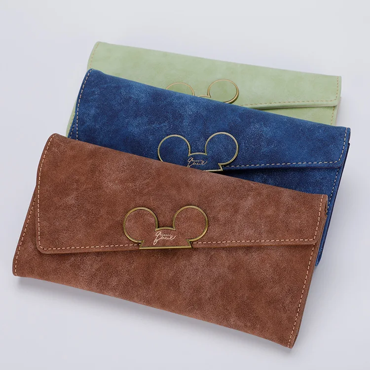 

2019 New Fashion Long Section Multifunction Card Holder Wallet Women Mickey Slanted Wallet 3 Fold Women Wallet Cute Wallet