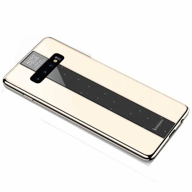 Чехол для samsung Note 10 plus Note 8 9, покрытие, зеркало из плексигласа, рамка из закаленного стекла, жесткая Противоударная задняя крышка для S10 Plus Lite - Цвет: Gold