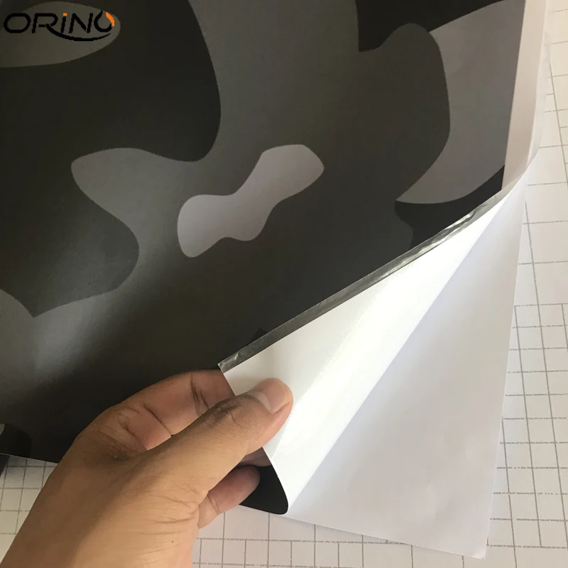 Black Grey Camouflage Vinyl Film Sticker-2