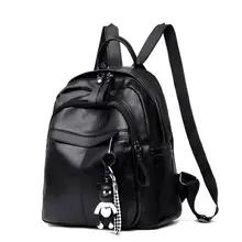 2019 New Fashion Women Girls Solid Female Soft PU Leather Small Casual Daypack Travel School Backpack 2019 New Fashion Women Girls Solid Female Soft PU Leather Small Casual Daypack Travel School Backpack