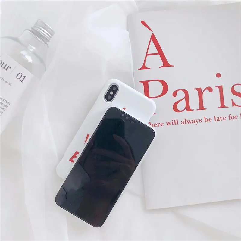 Simple Red Letters I am very busy Phone Case for iPhone 7 Case for iPhone X 6 6S 7 8 Plus Soft TPU Matte White Fundas Capa Hot02