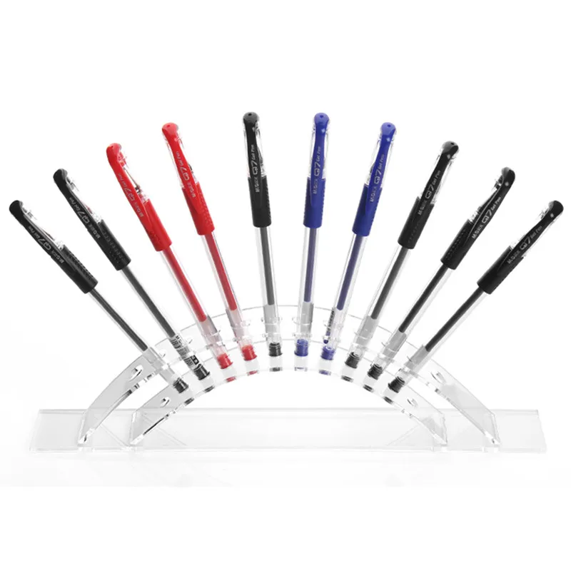 Bincoco Horizontal plastic pen holder clear stand display holder for