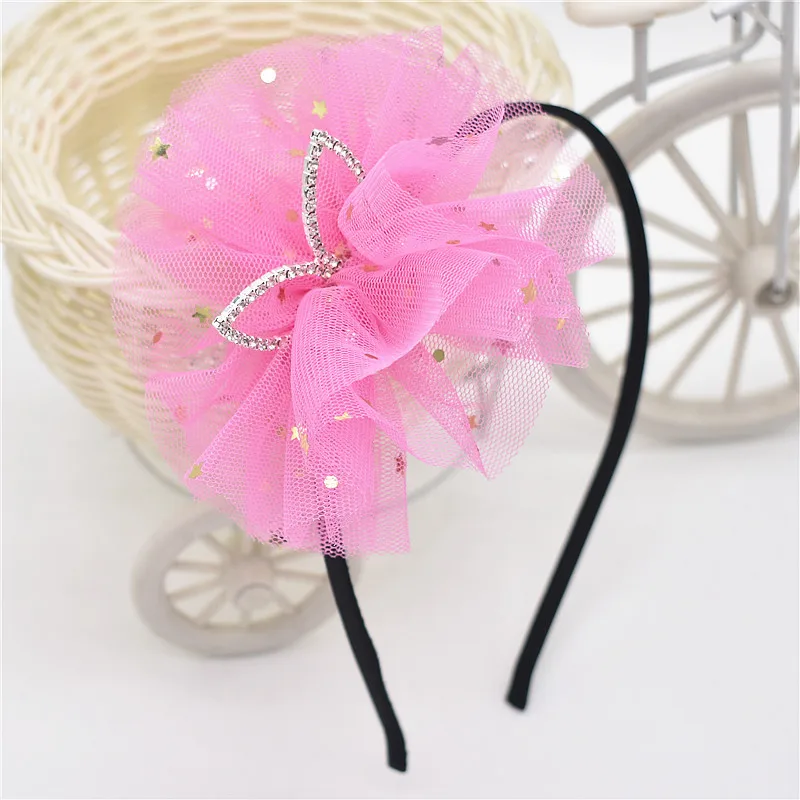 

Girl's cute hairband Bow Elastic hairband soft pure color hairband hairdress