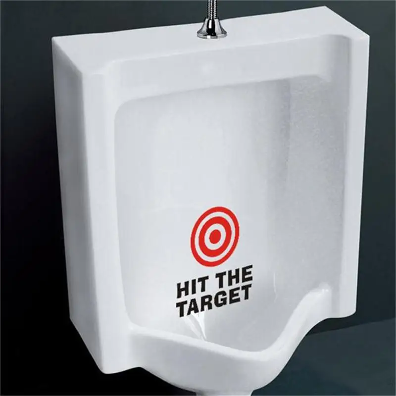 Creative Warn Hit The Target Bathroom Sign Vinyl Sticker For Creative Warn Hit The Target Bathroom Sign Vinyl Sticker For Office Home Cafe Hotel Toilets Door Decoration In Wall Stickers From Garden On