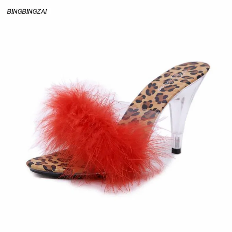 

ladies shoes 10cm High-heeled shoes slippers Pumps shoes inflorescence woman Flock zapatos mujer Ladies Party Wedding Peep Toe 3