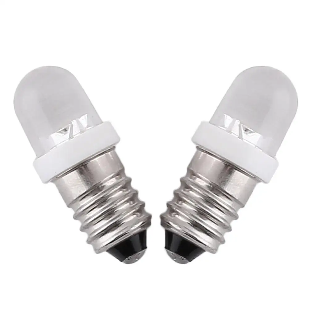 

2Pcs E10/T10 Style Screw Plug LED Bulb Light Vehicle DIY 12V Warm White