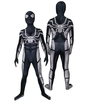

High Quality 3D Future Foundation Spiderman Cosplay Costume Superhero lycar Spandex Zentai Bodysuit Halloween Jumpsuit