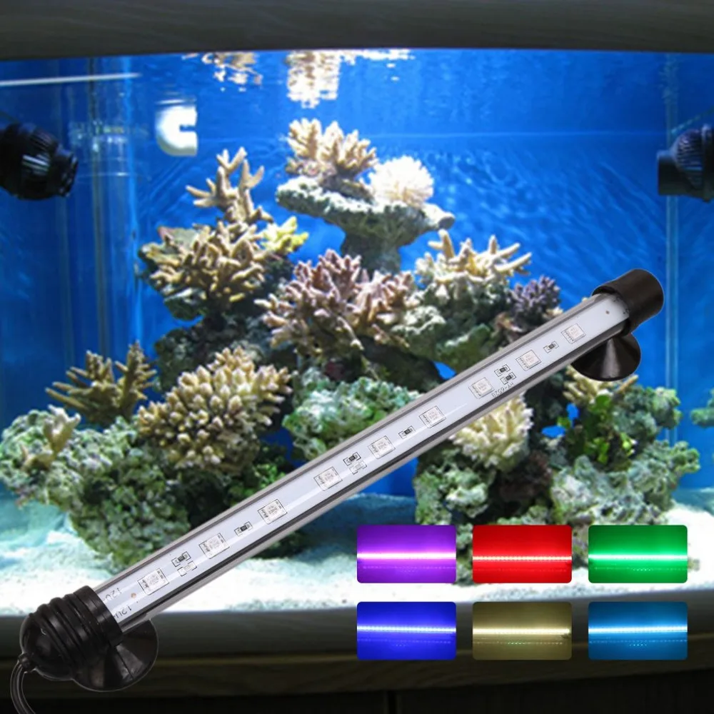 Super Brightness 5050 RGB LED Fish Tank Submersible Light Lamp With Remote Control Waterproof MF