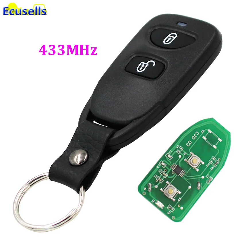 

2 Buttons Remote Key control fob transmitter 433MHz for Hyundai Tucson