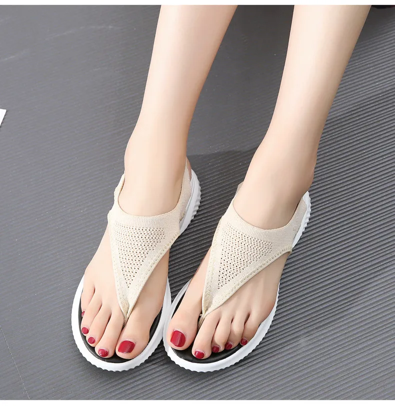 LL 9520-2019 Breathable Flyknit Women Sandals Summer Woman Shoes-11