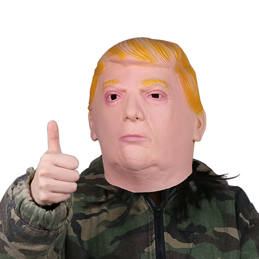 1 шт. маска Дональда Трампа зеленая латексная для Хэллоуина украшение