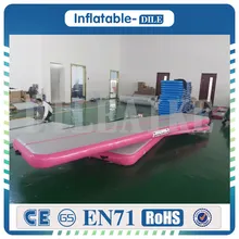 5x1x0,2 м розовый надувной воздушный трек, коврик для гимнастики(Размер: 500x100x15 см