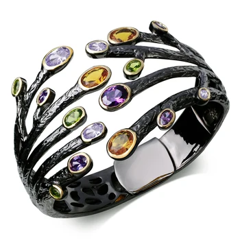 

63 mm Diameter big fashion bracelet Bangles colorful stone black indian Bangles new design Free shippment