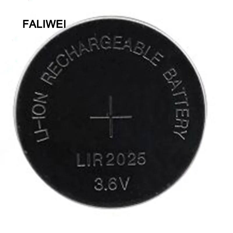 

2PCS/LOT LIR2025 Rechargeable Battery for BMW Car Key Li-ion Battery Button/Coin Cell 3.6V 30mAh Repleace CR2025
