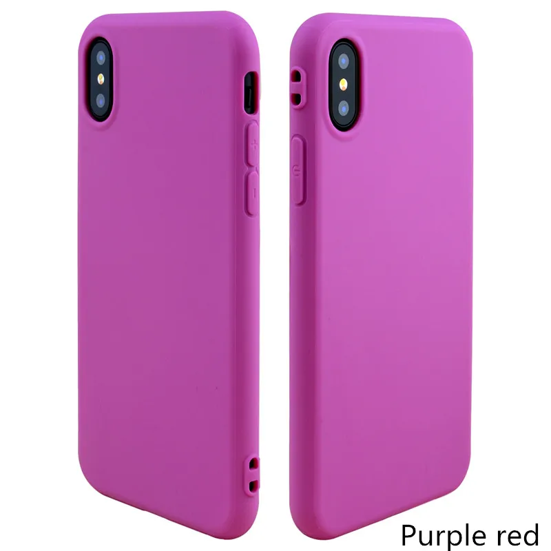 Для iphone X чехол для iphone 7 Чехол для iphone 6 funda силиконовый чехол для iphone 5 5S SE 8plus XR XS MAX чехол 6s 7 plus - Цвет: Purple red