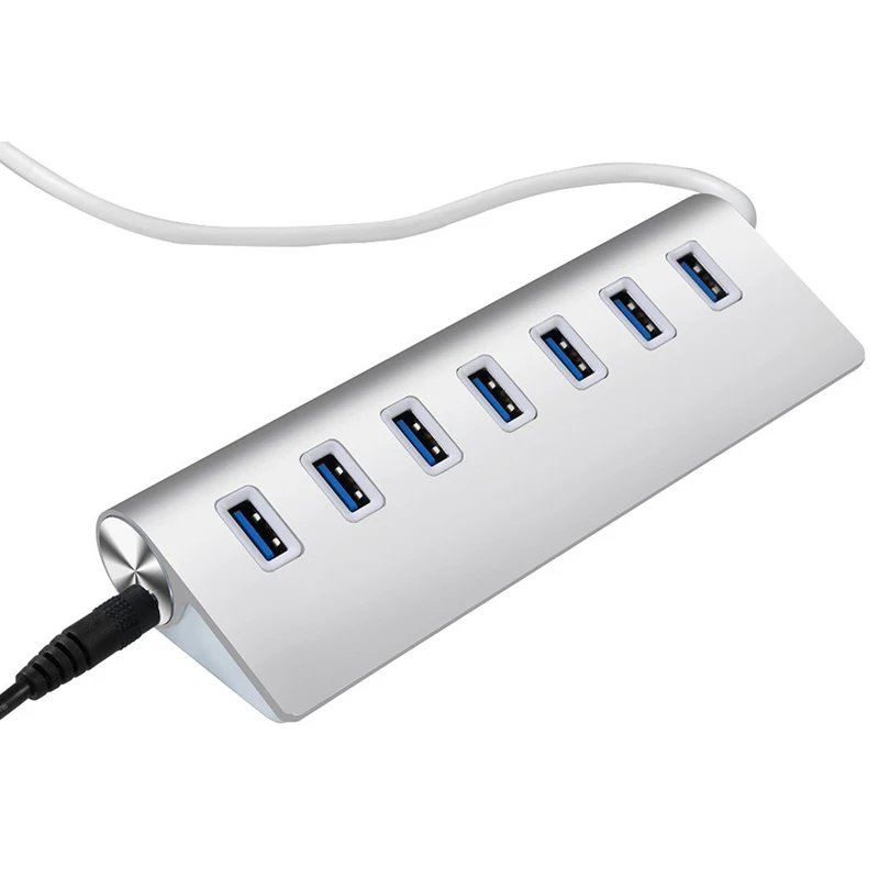 USB3.0 концентратор Алюминий 7 Порты высокое Скорость для Macbook Pro для Mac, ПК, ноутбука Лидер продаж Светодиодный концентратор