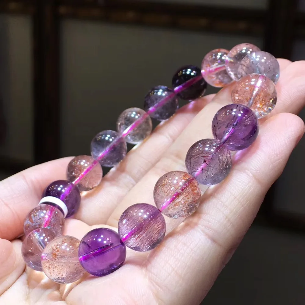 Natural Super Seven Melody Stone Rutilated Quartz Bracelet (6)